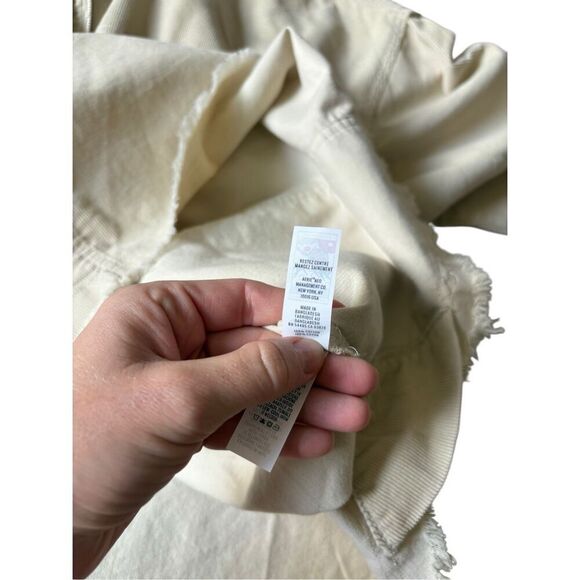 Aerie Corduroy Quarter Zip Jacket Shacket size L Cream - Picture 11 of 15